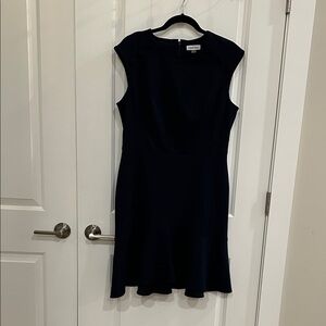Calvin Klein Navy Sleeveless Midi Dress